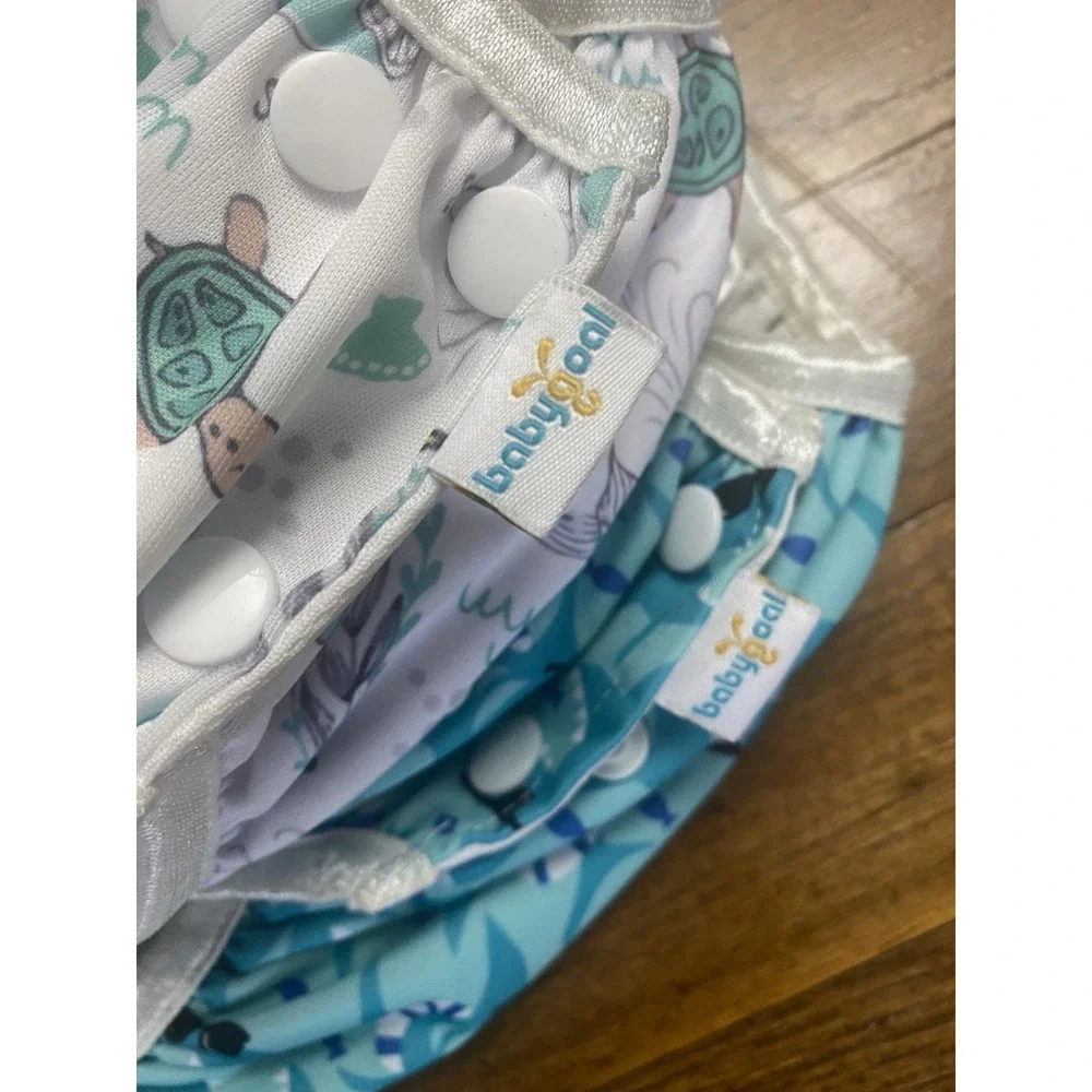 Lot of 2 - Baby Goal Reusable Eco-Friendly Adjustable Size Cloth Diaper Cover